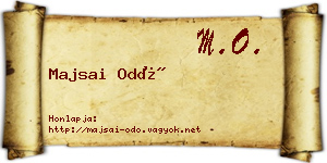 Majsai Odó névjegykártya